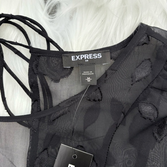 Express Black Sheer Blouse - Picture 2 of 3